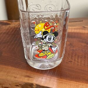 2000 McDonald’s Disney Mickey Mouse Clear Glass with Colorful Design